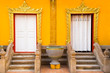 Thai style church doors  in the temple