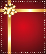 Gift or special offer background with golden bow.