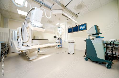 Photo: Body scanner equipment in oncology department at hospital Body scanner equipment in oncology department at hospital