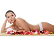 Photo: Spa Woman with petals of roses Spa Woman with petals of roses