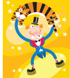 A tiger and a man in Circus
