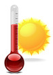 thermometer with sun