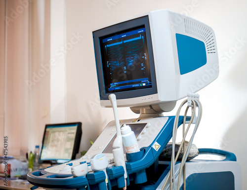 Photo: Medical ultrasonography machine at hospital Medical ultrasonography machine at hospital