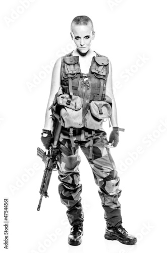 Photo: female soldier female soldier