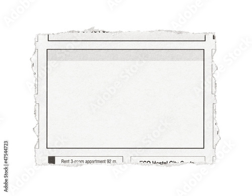 Photo: Blank advertisement Blank advertisement