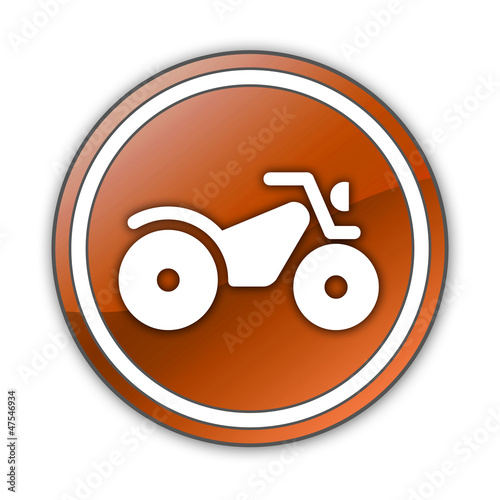 Illustration: Orange Glossy Button "All Terrain Vehicle Trail" Orange Glossy Button "All Terrain Vehicle Trail"