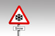 Photo: Snow Warning Sign Snow Warning Sign