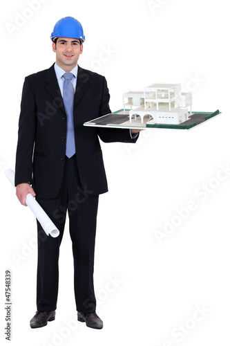 Photo: Architect presenting new project Architect presenting new project