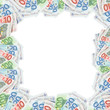 Rahmen aus Euro Banknoten