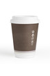 Paper coffee cup  on a white background