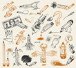 Pencil drawing. Hand-drawn. Vector illustration