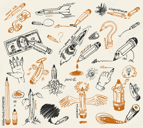 Vector: Pencil drawing. Hand-drawn. Vector illustration Pencil drawing. Hand-drawn. Vector illustration