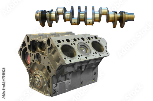 Photo: camshaft and cylinder block camshaft and cylinder block