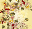 hand drawn floral background in vintage style