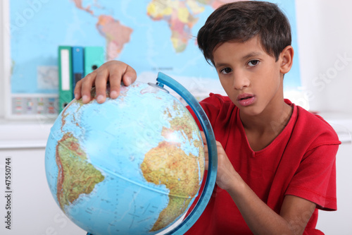 Photo: Pupil with globe Pupil with globe