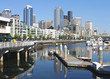 Pier 66 marina, Seattle skyline.
