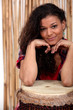 Portrait of a woman with her djembe