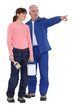 Man teaching daughter how to decorate