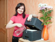 Woman  with humidifier