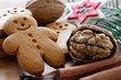 Photo: Gingerbread man - Christmas cookies and nuts Gingerbread man - Christmas cookies and nuts