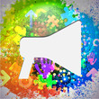 Vector icon. Colorful abstract background. Eps10