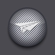 Vector app circle striped icon on gray background. Eps 10