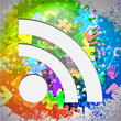 Vector icon. Colorful abstract background. Eps10