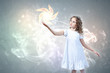 Child with magic light