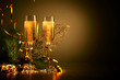Glasses of champagne at new year party