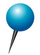 Illustration: Stecknadel blau Stecknadel blau