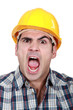 craftsman having fit of anger