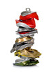 Cans for recycling, isolated.