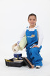 Girl wearing overalls