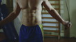 Young boxer skipping 