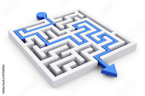 Illustration: Path across labyrinth Path across labyrinth