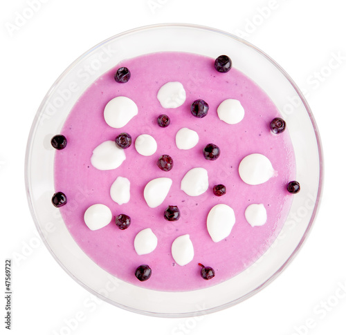 Photo: blueberry homemade dessert isolated on white with clipping path blueberry homemade dessert isolated on white with clipping path