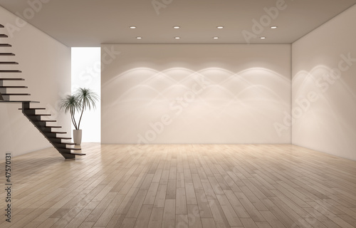 Illustration: Empty living room Empty living room