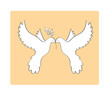two white doves
