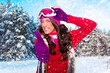 frau im winter