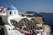 Greek white church in Oia village, Santorini