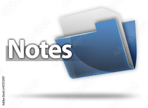 Illustration: 3D Style Folder Icon "Notes" 3D Style Folder Icon "Notes"
