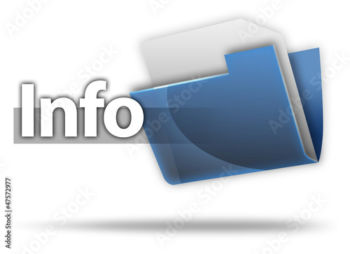 Illustration: 3D Style Folder Icon "Info" 3D Style Folder Icon "Info"