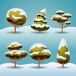 Vector: winter trees winter trees