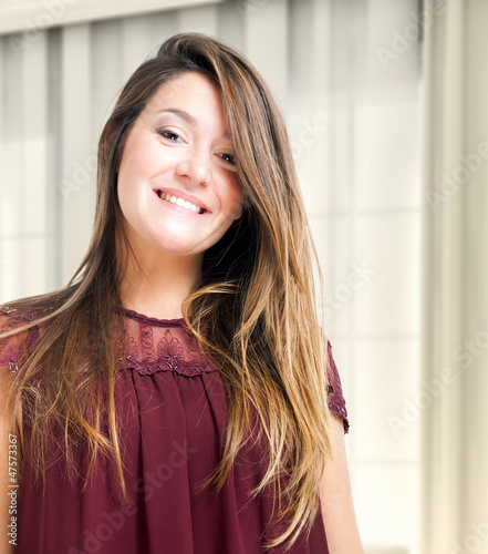 Photo: Beautiful woman in her house Beautiful woman in her house