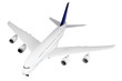 Modern airplane  on white.