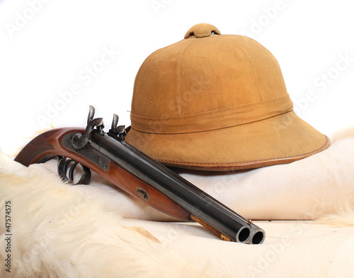Photo: Vintage accessories for safari hunters. Vintage accessories for safari hunters.
