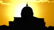 Moldova Nativity Cathedral of Chisinau golden sunset