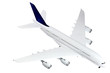 Modern airplane  on white.