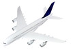 Modern airplane  on white.