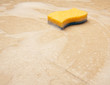 House cleaning with sponge